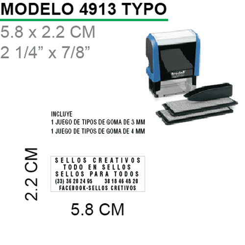 Sello-Autoentintable-4913-Typo-Negro
