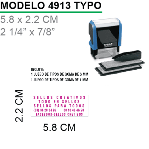 Sello-Autoentintable-4913-Typo-Violeta